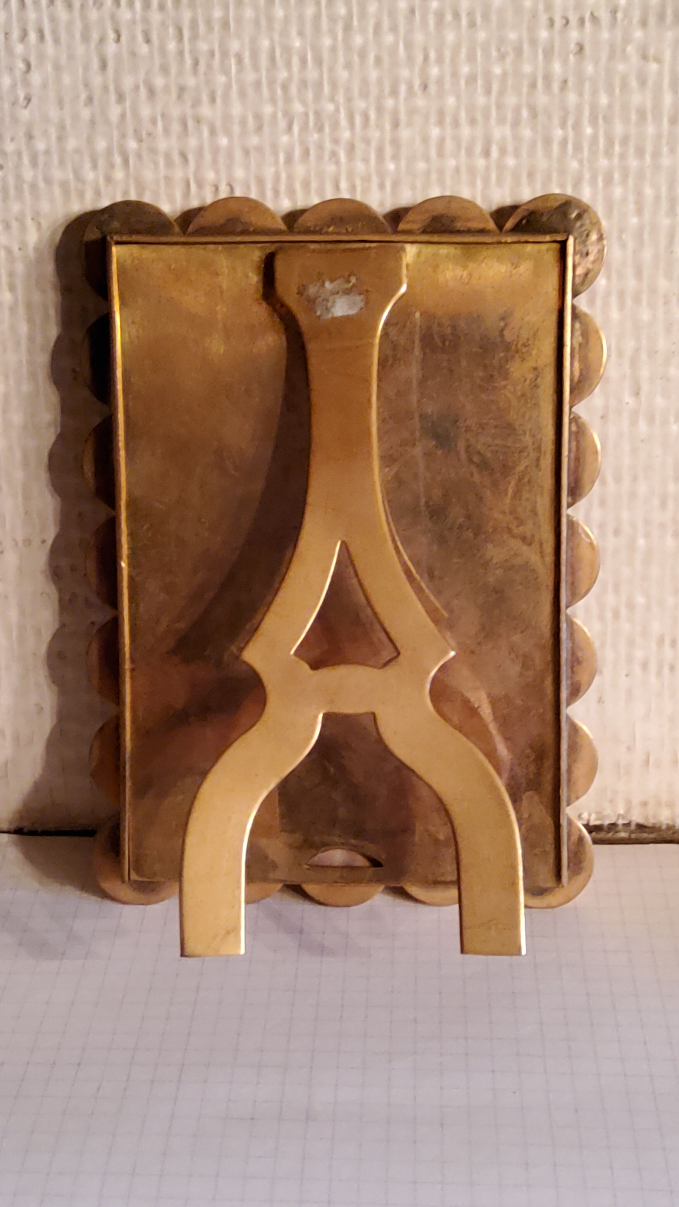 Art deco photo frame in gilded bronze and gilded brass