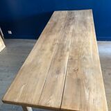 Old 19th crude solid elm farm table