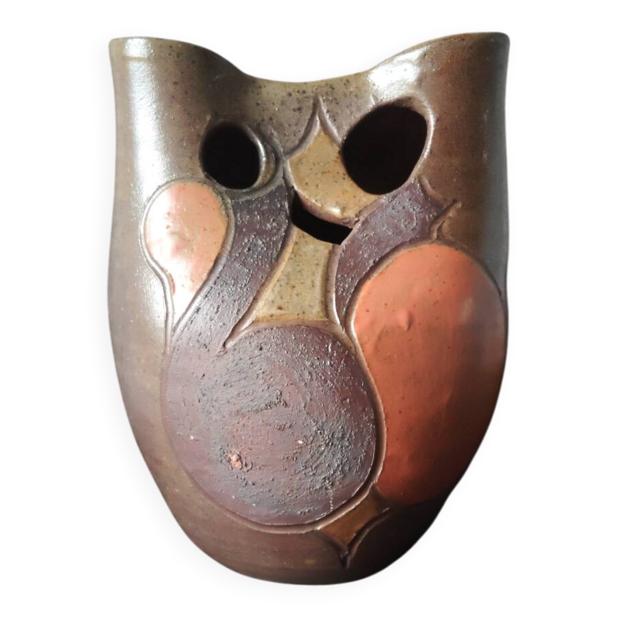 Vintage 1970s art ceramic owl – In the style of Georges Martin