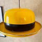 Yellow Pendant Hat Lamp de Hans Agne Jakobsson, Markaryd Sweden