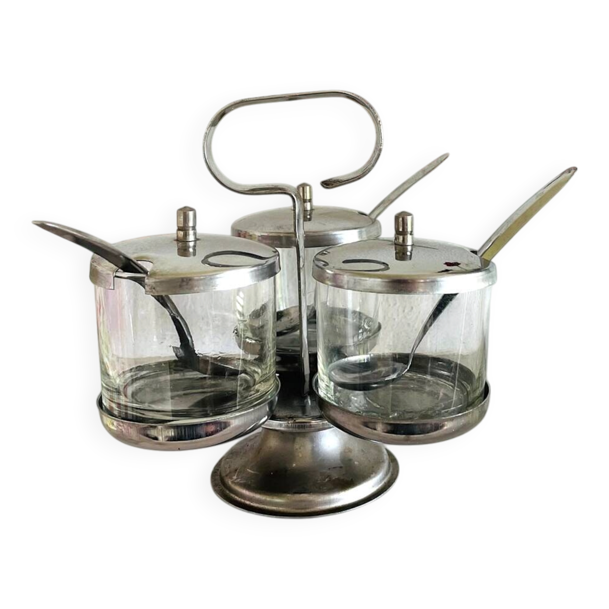 Mid Century Modern rotating condiment caddy set by Twin Bay