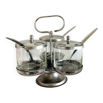Mid Century Modern rotating condiment caddy set by Twin Bay