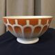 Bol a facettes blanc et orange digoin