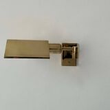 Vintage adjustable wall lamp, solid brass, France 1970