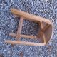 Vintage curved wooden stool
