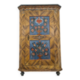 Painted Folk Art Bridal Cupboard