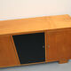 Sideboard in cherrywood with black and white doors 1950s