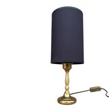 Brass night lamp, table lamp with lampshade, Germany, 1970s.