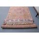 Vintage Turkish Hand-Knotted Wool Cotton Pink Runner92x335