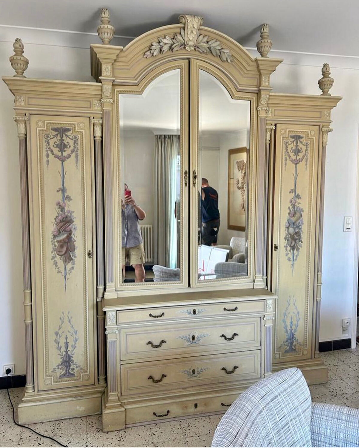 Louis XVI Style Lacquered Wardrobe