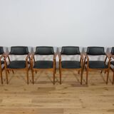 Mid century Teak Dining Chairs Model GM11 by Svend Åge Eriksen for Glostrup, 1950s, Set of 6
