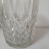 Vase en verre, motif "épis de blé"