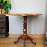 19th century violin pedestal table with tilting top