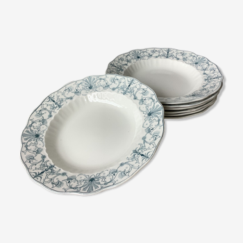 Assiettes terre de fer anglaises Ridgways XIX ème