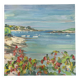 Huile sur toile paysage de port fleuri