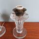 Pair of crystal lamps, Val Saint-Lambert (Belgium), 1930s