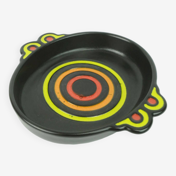 Colorful ceramic bowl side dish snack bowl herbolzheimer ceramic 1960s 70s wgp model no. 245-22