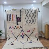 Colorful Moroccan Beni Ouarain Rug with Abstract Berber Patterns – Hand Woven Wool Rug