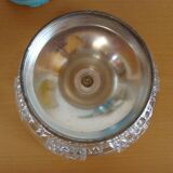 Art Deco crystal and metal fruit bowl