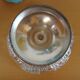 Art Deco crystal and metal fruit bowl
