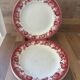 Vintage set of 5 St Amand earthenware plates with apples.