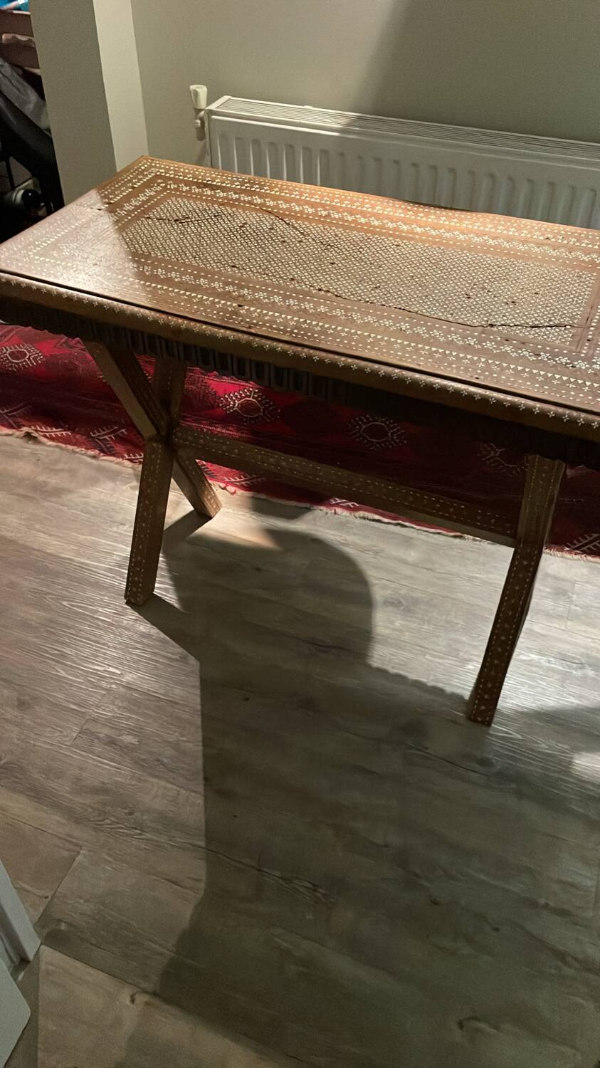 19th century Syrian marquetry table