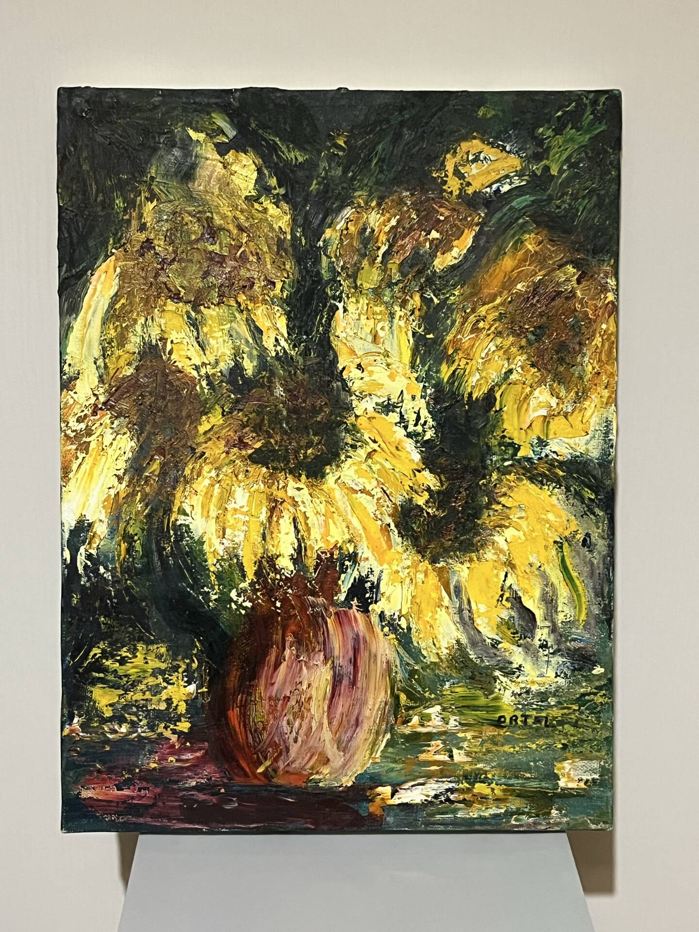 Expressionist painting "The Sunflowers" — Oil on canvas by Cécile O