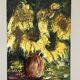 Expressionist painting "The Sunflowers" — Oil on canvas by Cécile O