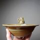 Pretty bowl or small original vintage stoneware cup signed "Marie" La Borne?