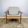 Armchair, teak with grey upholstery, 1960s