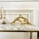 Vintage brass dolphin