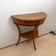 Biedermeier demi-lune console in cherry wood & birch wood, Franconia, 1830