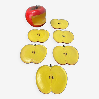 Apple slices coasters