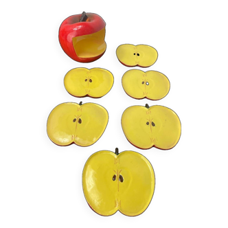 Apple slices coasters