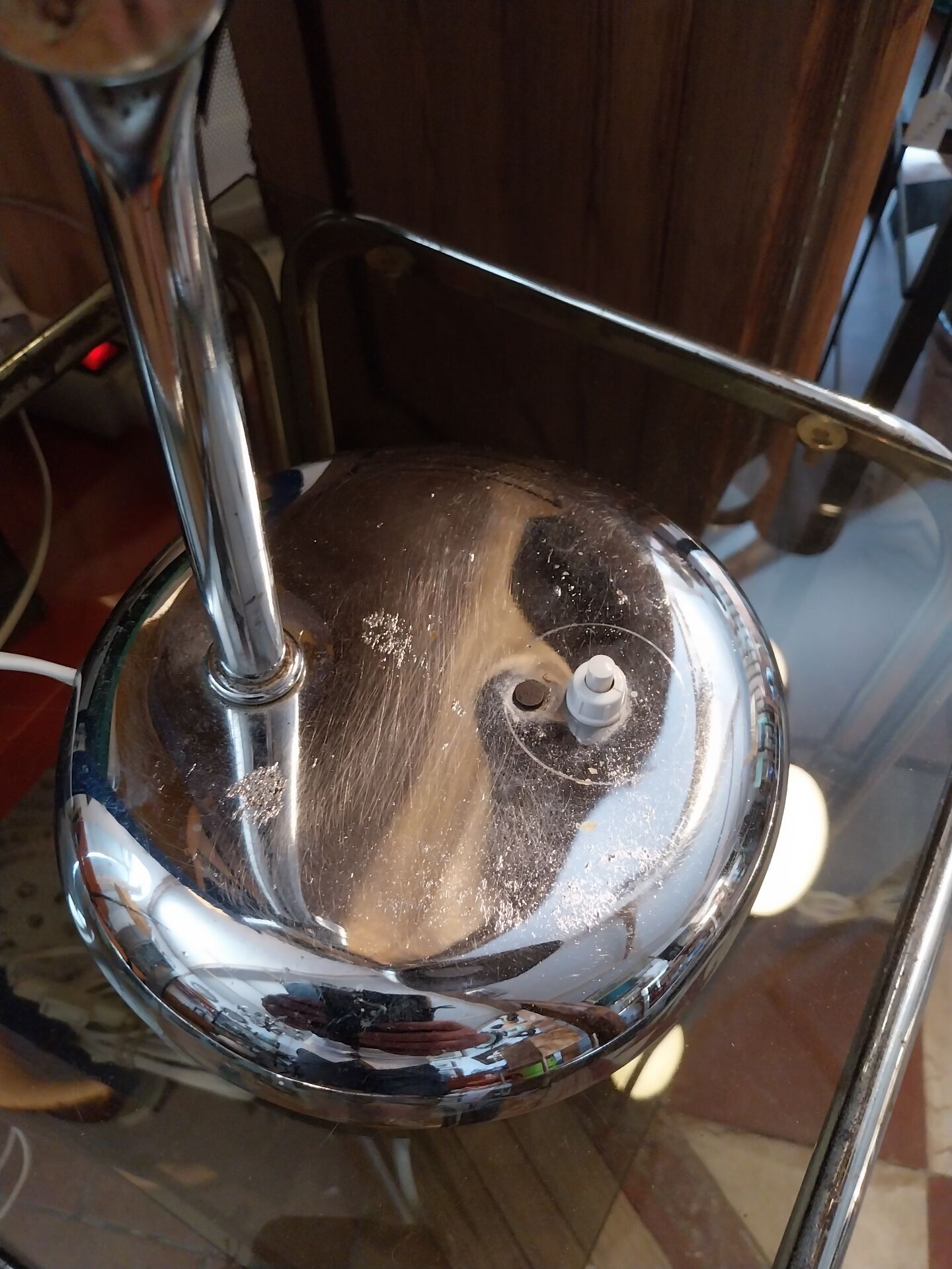 Lampe articulée en métal chromé