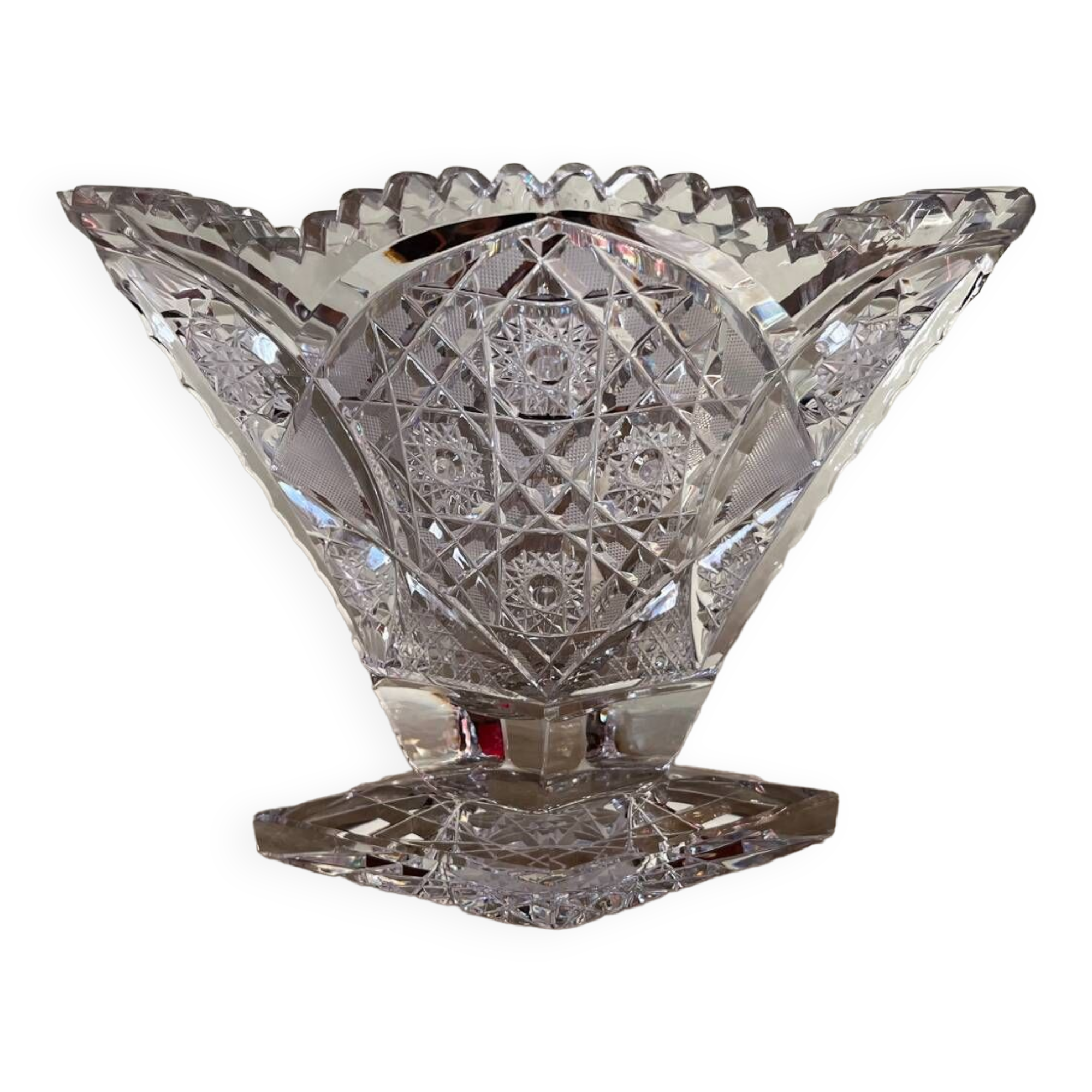 Vintage cut crystal vase