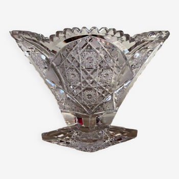 Vintage cut crystal vase