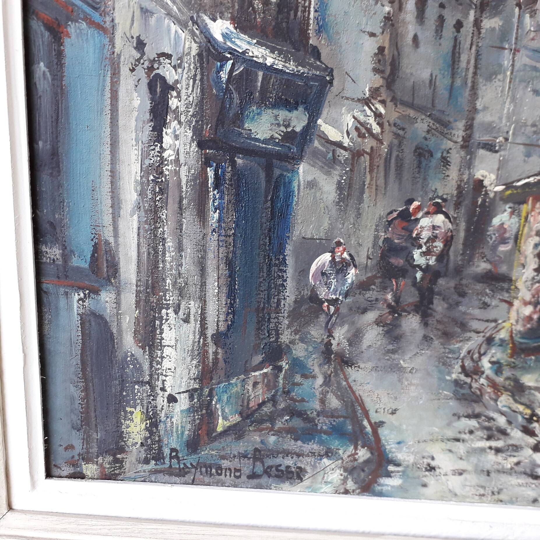 Painting tableau Montmartre Paris Raymond Besse