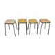 Suite of 4 formica stools