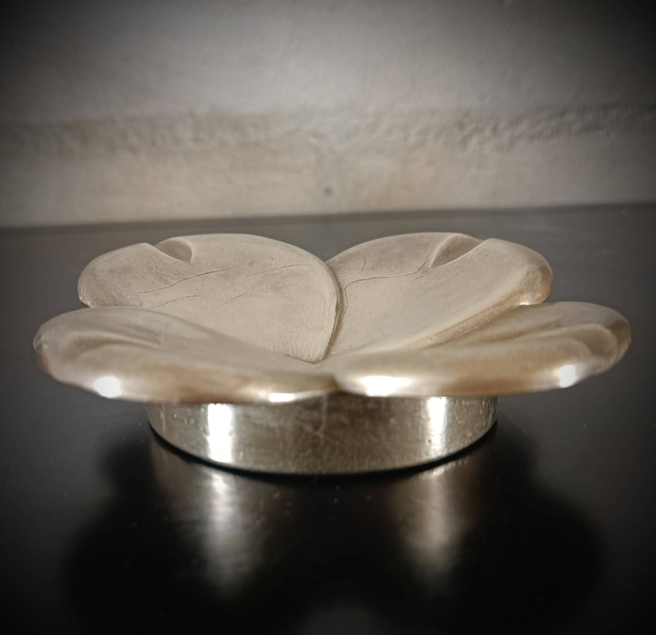 Brass clover ashtray