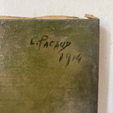 Portraits of young people oil on canvas signed 1914