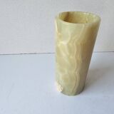 Vintage cylindrical roll vase in Onyx from the 1960s.