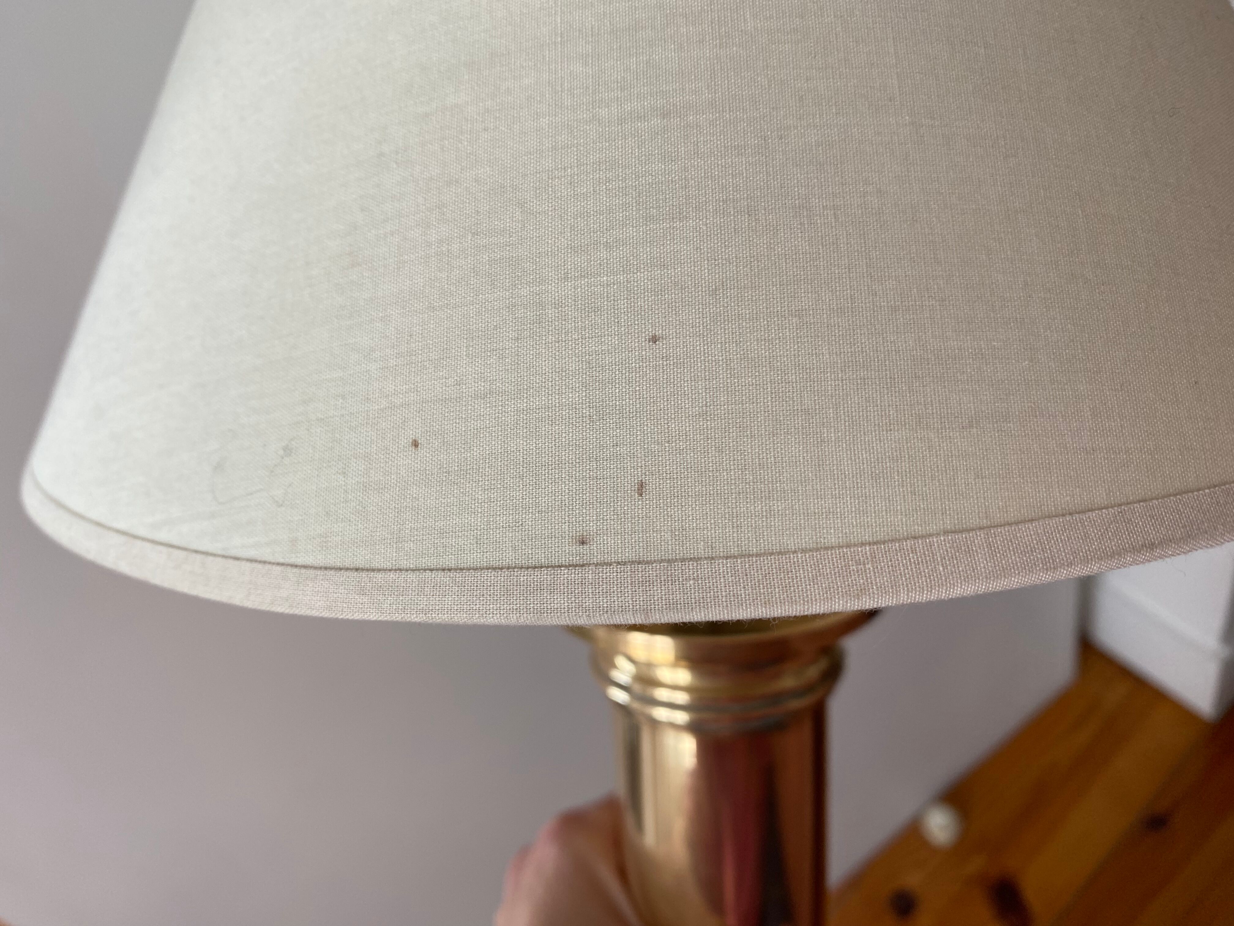 Brass column lamp neoclassical style 60s vintage