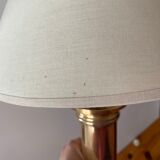 Brass column lamp neoclassical style 60s vintage