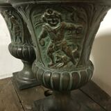 Pair of Medici vases mounted in lamp