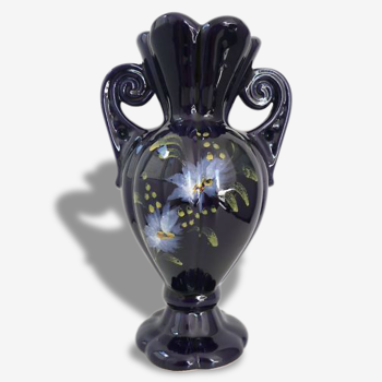 Superb vase amphora ceramic of the 1950s. Perfect condition. Signed "VALLAURIS".