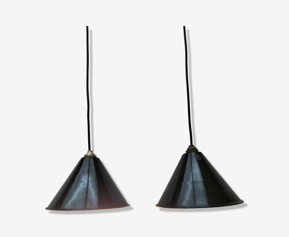 Paire de suspensions industrielles 1950