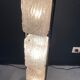 Arlus metal floor lamp and 4 glass lampshades - 1950