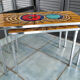 Set of 2 tables gigogne 60's ceramic fat lava