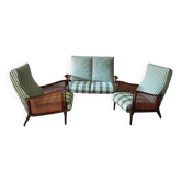 Ensemble canapé et fauteuil années 50
